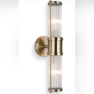Glass Wall Light Fixture Indoor Antique Bronze ECOBRT Bathroom Vanity Lights